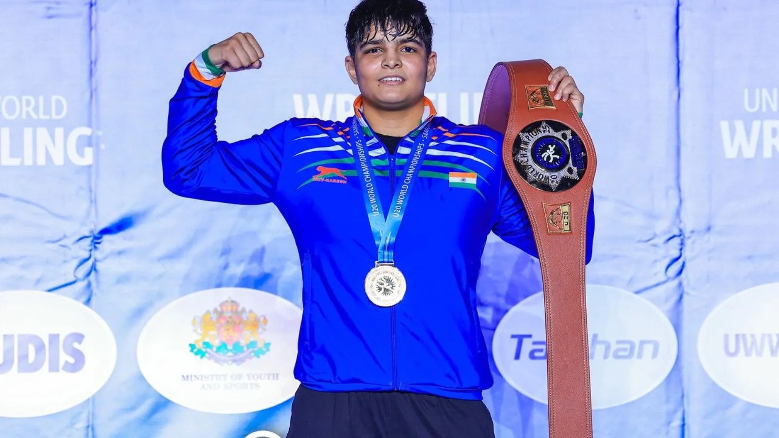 Kajal Dhochak wrestling at the 2026 World Championships